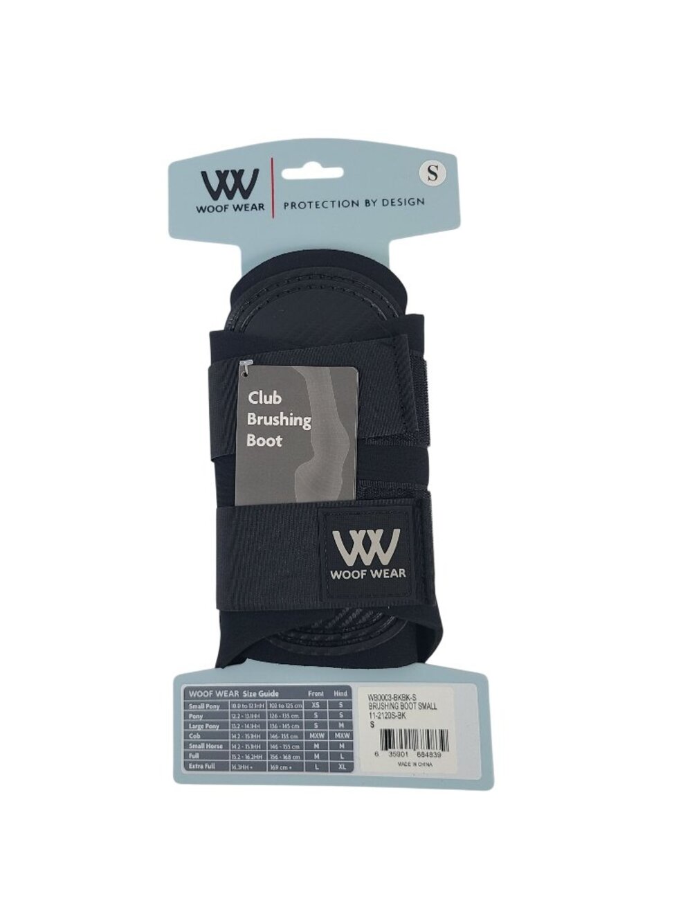 NEW Woof Wear Club Brushing Boot Small For Front Legs Black Durable Protection